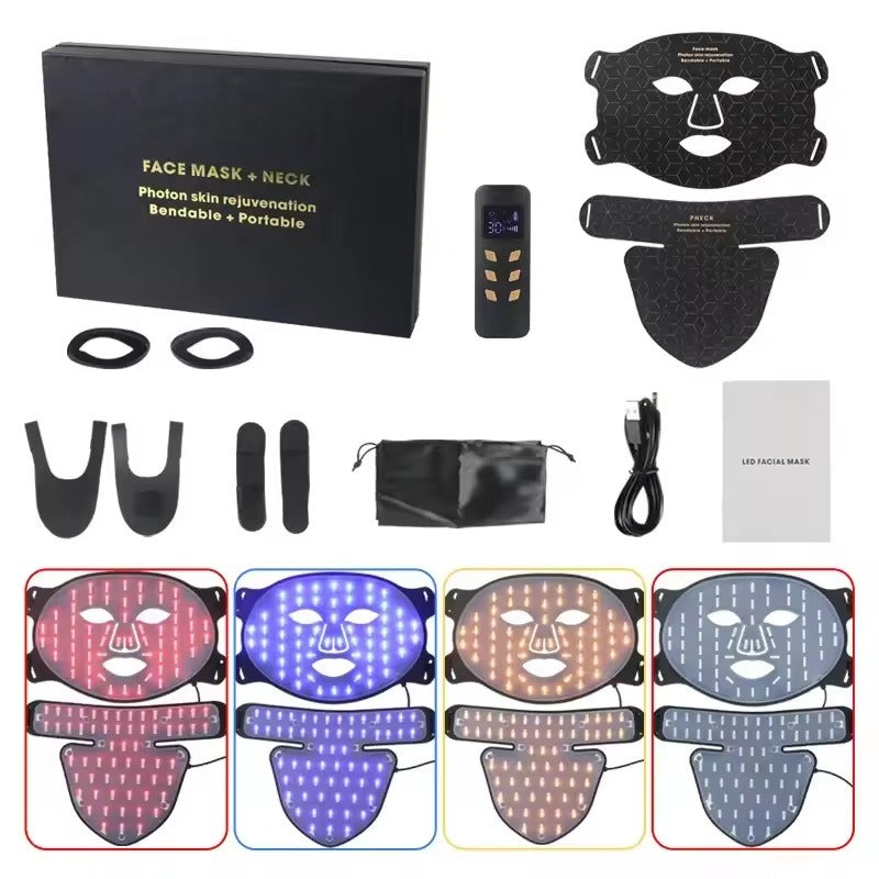 Red blue light neck silica gel LED large row light red light spectrometer with neck red light facial mask