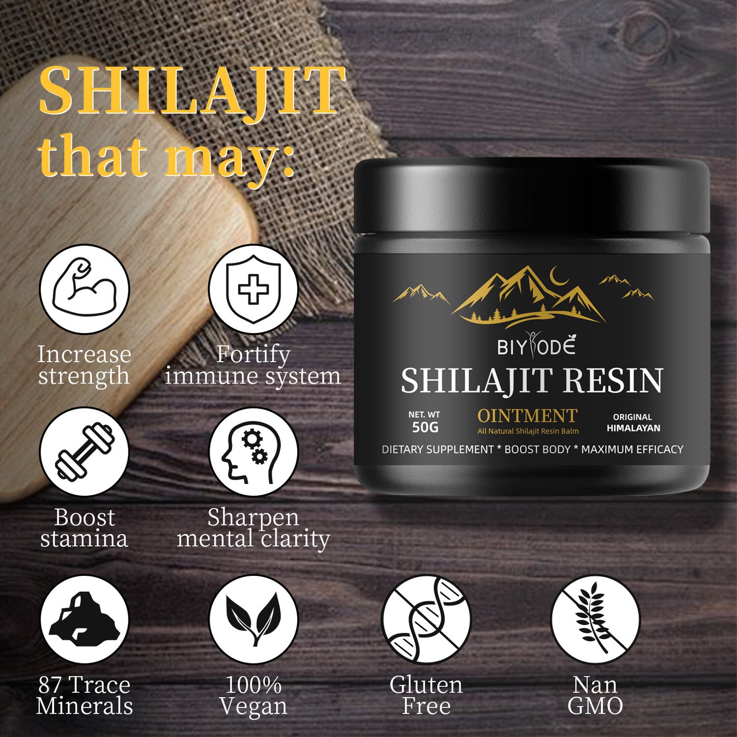 Shilajit paste spot shilajit resin foreign trade shilajit fulvic acid mineral supplement 50g