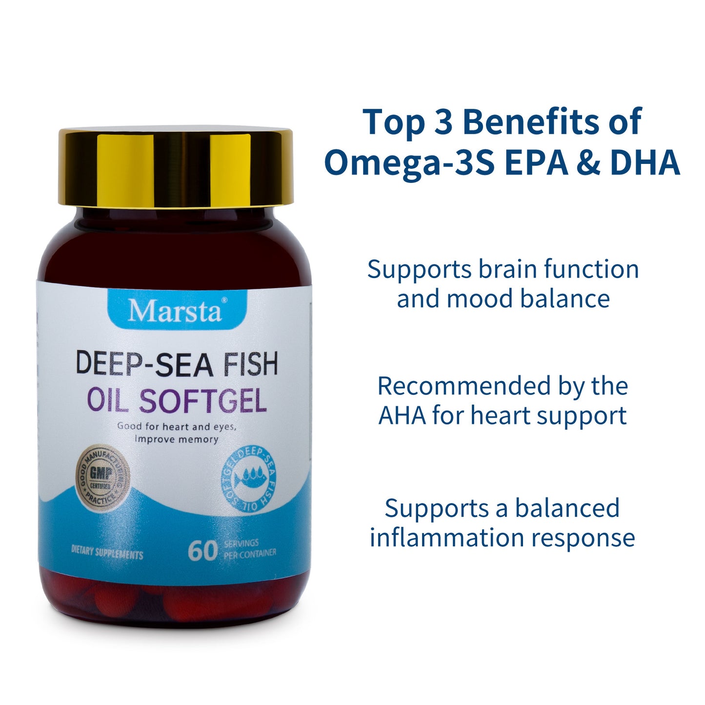 Deep sea fish oil soft capsules with high concentration concentration